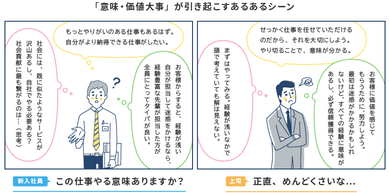 「意味・価値大事」が引き起こすあるあるシーン詳細