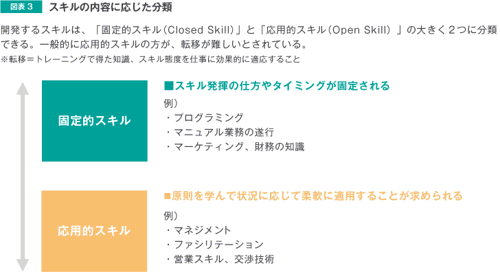 図表3 スキルの内容に応じた分類