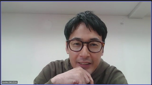 オンラインインタビューでの小野さん