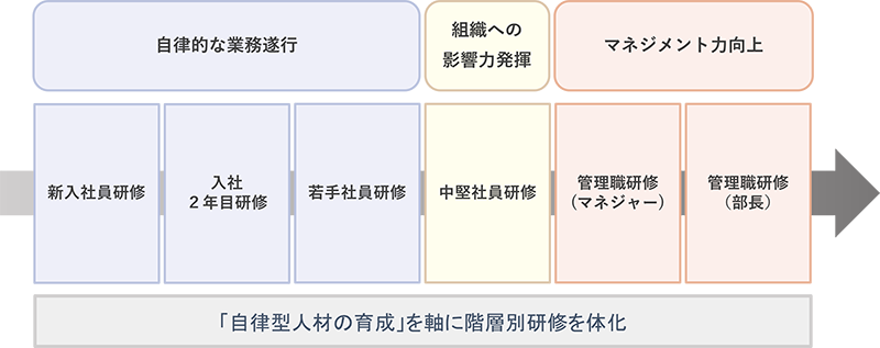 全階層にわたる研修の体系化