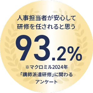 人事担当者が安心して研修を任せられると思う93.2%