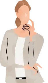 何かに悩む女性のイラスト